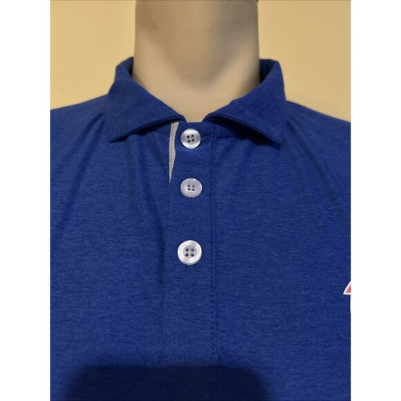 NEW Boise State BSU Broncos Colosseum Color Block Blue Gray Polo Shirt Men's L - Picture 4 of 8
